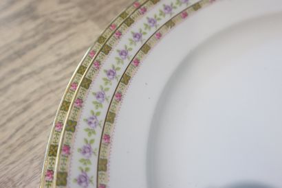CHAMBON GODEFROY. Porcelain dinner service:...