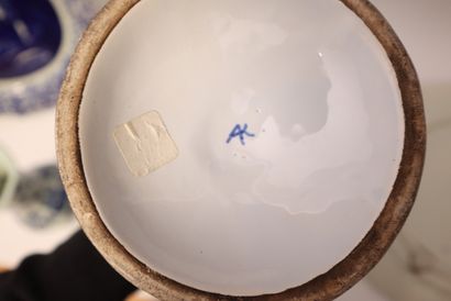 Set of glazed ceramics including a pair of...