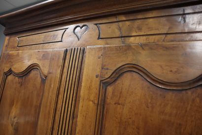 2-body sideboard in natural wood. 19th century....