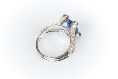 4-rings white gold jewelry ring holding a...