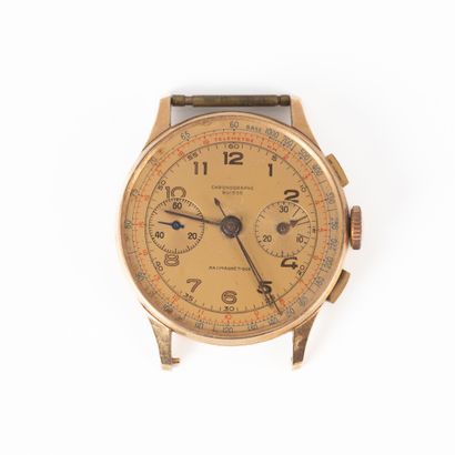 Pink gold men's watch bracelet, dial marked...