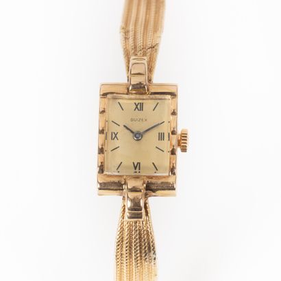 Rectangular gold ladies' watch bracelet,...