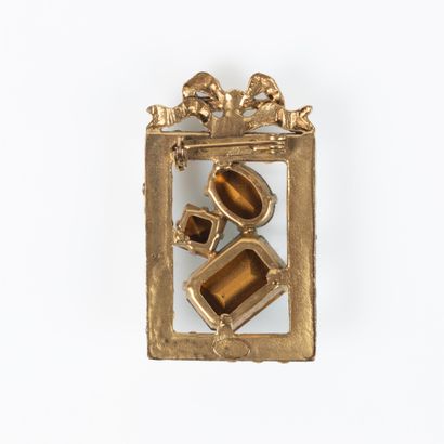 CHANTAL THOMAS. Gilded metal and rhinestone...
