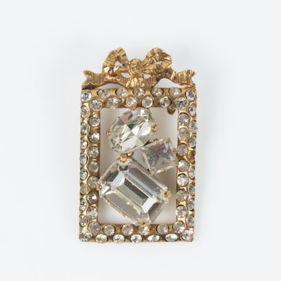 CHANTAL THOMAS. Gilded metal and rhinestone...