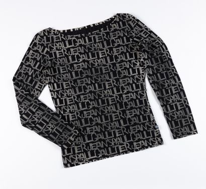 Jean Paul GAULTIER. Black T-shirt with grey...