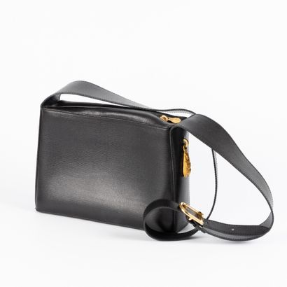 LAMARTHE. Black leather shoulder bag (minor...