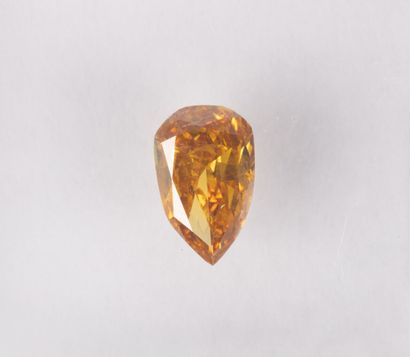 Sealed orange pear diamond with certificate...