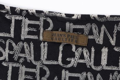 Jean Paul GAULTIER. Black T-shirt with grey...