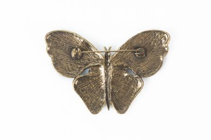 Blue butterfly brooch. Length: 7 cm