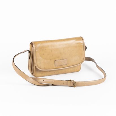 LANCEL. Shoulder bag in coated canvas. (wear)....