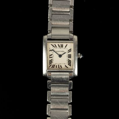 CARTIER, French Tank. Rectangular ladies'...