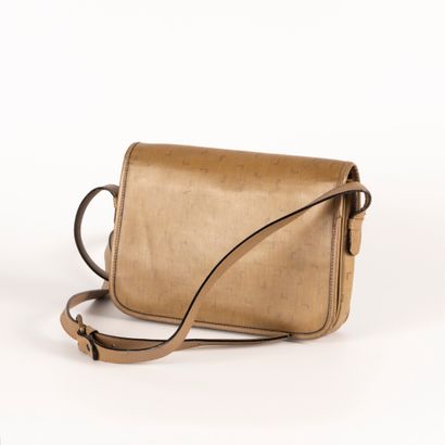 LANCEL. Shoulder bag in coated canvas. (wear)....