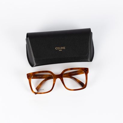 CELINE. Pair of tortoiseshell-style eyeglasses....
