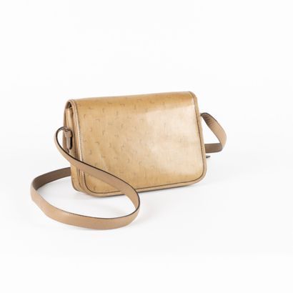 LANCEL. Shoulder bag in coated canvas. (wear)....