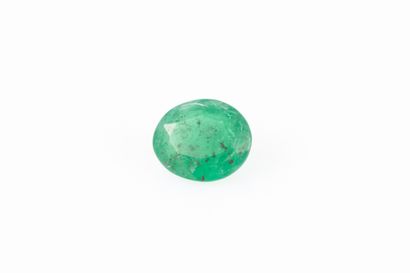 Oval emerald on paper with certificate: 0.65...