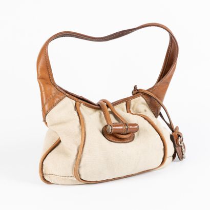 FOSSIL. Shoulder bag in canvas and smooth...