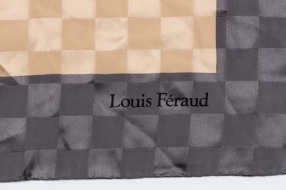 LOUIS FERAUD. Silk square with beige background...