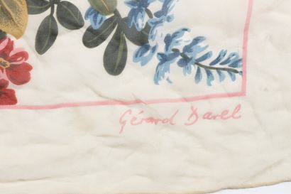 GERARD DAREL. Scarf decorated with flowers....