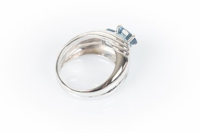 Toi et Moi ring in white gold set with two...