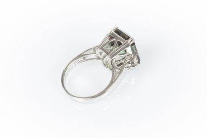 White gold ring set with a tourmaline (1...