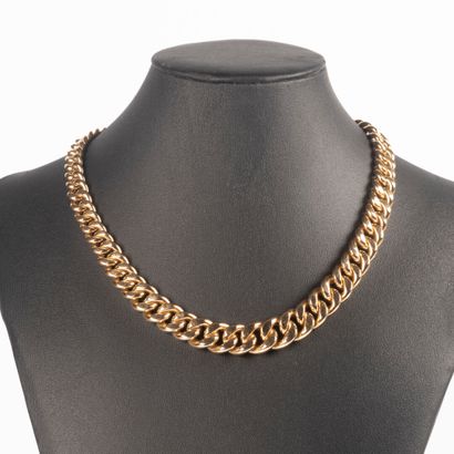 Collier en or maille gourmette en chute....