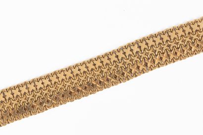 Bracelet en or maille fantaisie. 38,43 g...