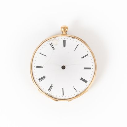 Montre de poche de deux tons à décor style...