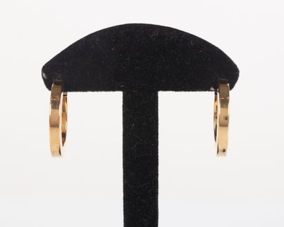 Paire de créoles en or. Haut. 2,7 cm. 5,29...