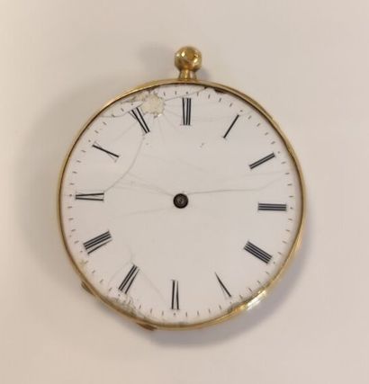 Montre de poche en or guilloché et gravé,...