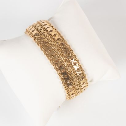 Bracelet en or maille fantaisie. 38,43 g...