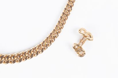 Collier en or maille gourmette en chute....