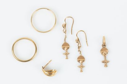 Ensemble de bijoux en or 2 alliances (4,14...