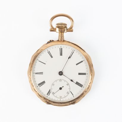 Montre de poche en or, le cache-poussière...