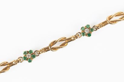 Bracelet en or à décor de motifs 