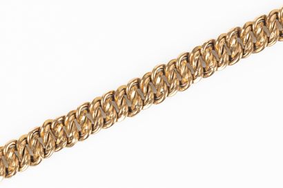 Bracelet maille américaine en or, petits...