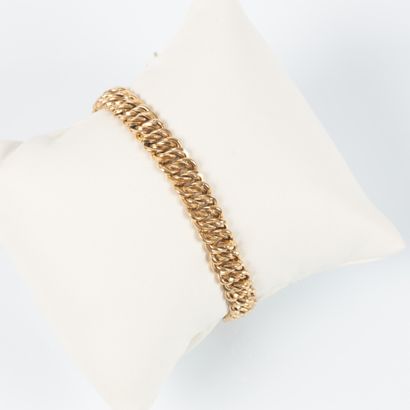 Bracelet maille américaine en or, petits...