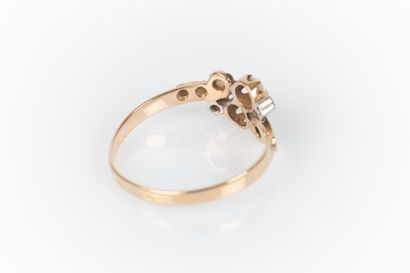 Bague toi et moi en or sertie de petites...
