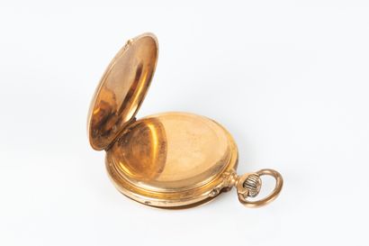 Montre de poche en or (acc., manque le verre)....