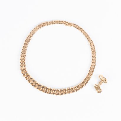 Collier en or maille gourmette en chute....