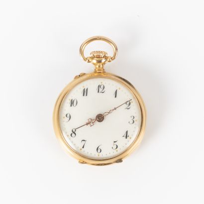 Montre de poche de deux tons à décor style...