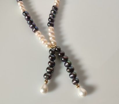 Collier de perles de culture en négligé (eau...