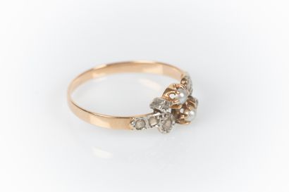 Bague toi et moi en or sertie de petites...