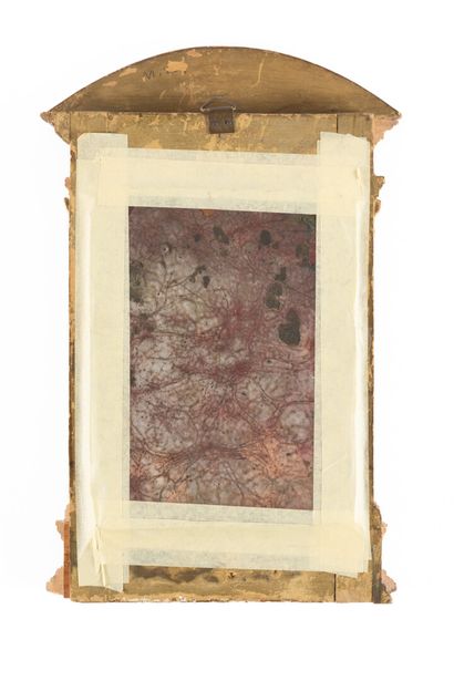 Plaque en émail peint polychrome avec rehauts...