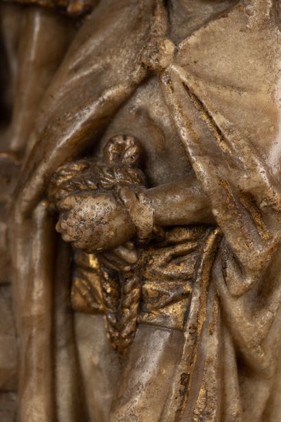 Pilate se lavant les mains en albâtre sculpté...