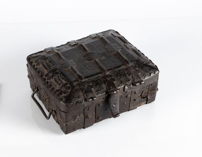 Coffret de livre d'Heures à âme en bois recouvert...