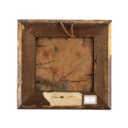 Plaque en émail peint polychrome avec rehauts...