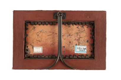 Plaque en émail peint polychrome avec rehauts...