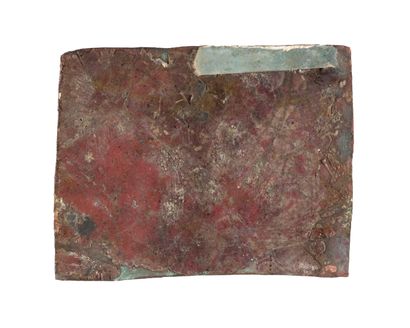 Plaque en émail peint polychrome représentant...