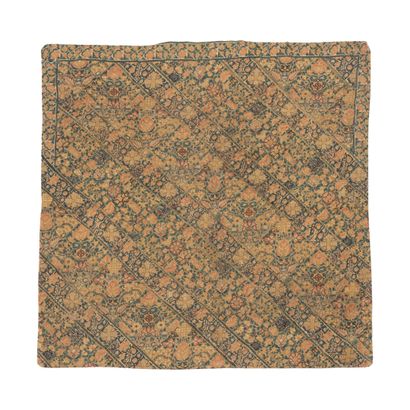 Fine broderie au petit point en fils de soie...