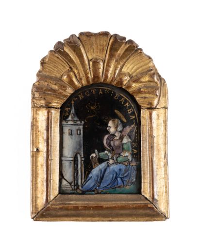 Plaque de baiser de Paix de forme cintrée...